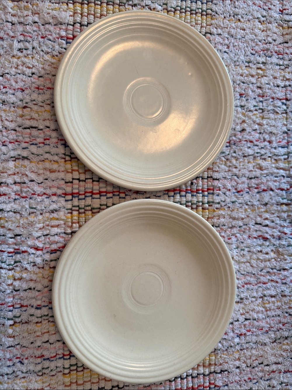 VTG Ivory Fiesta Desert Plates by Homer Laughlin Dinnerware